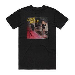 Lions Breed Damn The Night Album Cover T-Shirt Black Lions Breed Damn The Night Album Cover T-Shirt Black