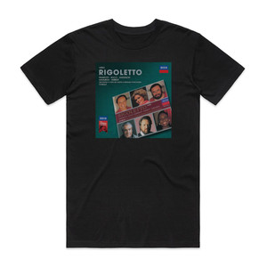 Luciano Pavarotti Rigoletto Album Cover T-Shirt Black Luciano Pavarotti Rigoletto Album Cover T-Shirt Black