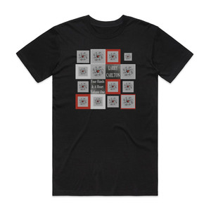 Larry Carlton Four Hands A Heart Volume One Album Cover T-Shirt Black Larry Carlton Four Hands A Heart Volume One Album Cover T-Shirt Black
