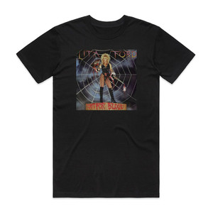 Lita Ford Out For Blood Album Cover T-Shirt Black Lita Ford Out For Blood Album Cover T-Shirt Black