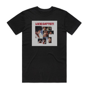 Lucio Battisti Lucio Battisti Album Cover T-Shirt Black Lucio Battisti Lucio Battisti Album Cover T-Shirt Black