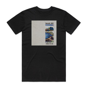 Level 42 Staring At The Sun 2 Album Cover T-Shirt Black Level 42 Staring At The Sun 2 Album Cover T-Shirt Black