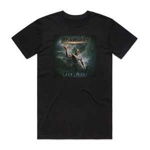 Luca Turillis Rhapsody Prometheus Symphonia Ignis Divinus Album Cover T-Shirt Black Luca Turillis Rhapsody Prometheus Symphonia Ignis Divinus Album Cover T-Shirt Black