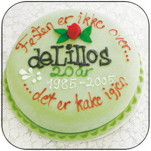 DeLillos Festen Er Ikke Over Det Er Kake Igjen Album Cover Sticker