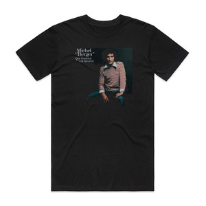 Michel Berger Que Lamour Est Bizarre Album Cover T-Shirt Black Michel Berger Que Lamour Est Bizarre Album Cover T-Shirt Black