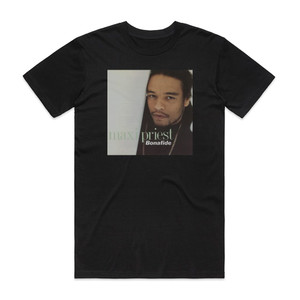 Maxi Priest Bonafide 1 Album Cover T-Shirt Black Maxi Priest Bonafide 1 Album Cover T-Shirt Black