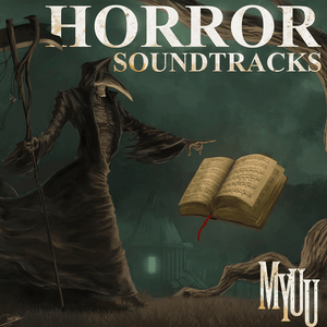 Myuu Horror Soundtracks Album Cover T-Shirt Black Myuu Horror Soundtracks Album Cover T-Shirt Black
