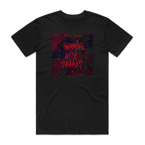 Mumiy Troll Swimming With Sharks Album Cover T-Shirt Black Mumiy Troll Swimming With Sharks Album Cover T-Shirt Black