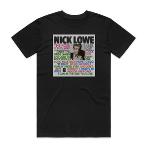 Nick Lowe The Rose Of England Album Cover T-Shirt Black