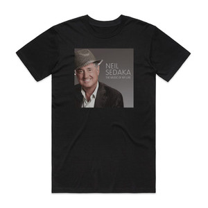 Neil Sedaka The Music Of My Life Album Cover T-Shirt Black Neil Sedaka The Music Of My Life Album Cover T-Shirt Black
