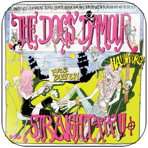 The Dogs DAmour Straight Album Cover Sticker The Dogs DAmour Straight Album Cover Sticker