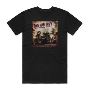 One Man Army and the Undead Quartet Error In Evolution Album Cover T-Shirt Black