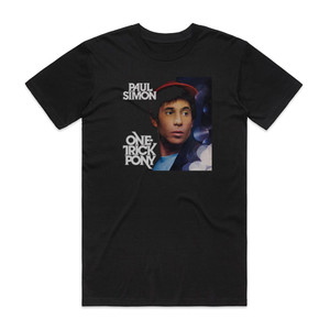 Paul Simon One Trick Pony Album Cover T-Shirt Black Paul Simon One Trick Pony Album Cover T-Shirt Black