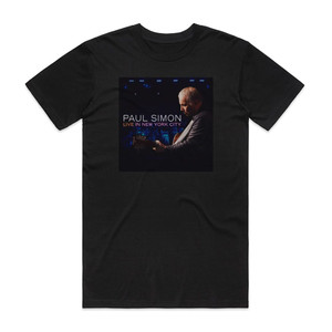 Paul Simon Live In New York City Album Cover T-Shirt Black Paul Simon Live In New York City Album Cover T-Shirt Black