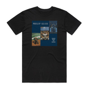 Philip Glass Songs From The Trilogy Album Cover T-Shirt Black Philip Glass Songs From The Trilogy Album Cover T-Shirt Black