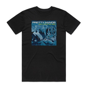 Pretty Maids Wake Up To The Real World Album Cover T-Shirt Black Pretty Maids Wake Up To The Real World Album Cover T-Shirt Black