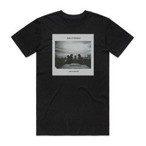 Panic at the Disco Live In Chicago Album Cover T-Shirt Black Panic at the Disco Live In Chicago Album Cover T-Shirt Black