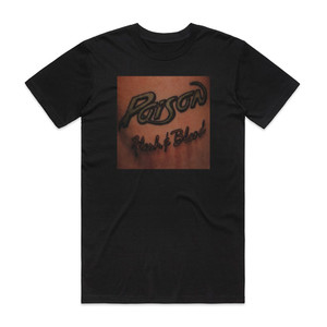 Poison Flesh Blood 1 Album Cover T-Shirt Black Poison Flesh Blood 1 Album Cover T-Shirt Black