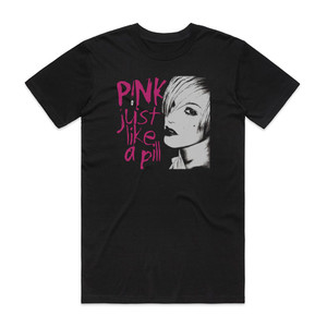 Pink Just Like A Pill Album Cover T-Shirt Black Pink Just Like A Pill Album Cover T-Shirt Black