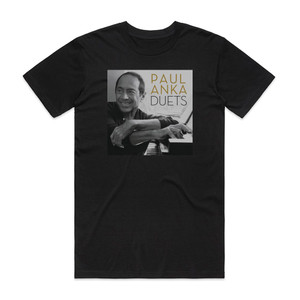 Paul Anka Duets Album Cover T-Shirt Black Paul Anka Duets Album Cover T-Shirt Black