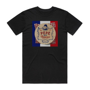 Pepe et sa guitare Pp Goes Franais Album Cover T-Shirt Black Pepe et sa guitare Pp Goes Franais Album Cover T-Shirt Black