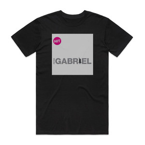 Peter Gabriel Hit 1 Album Cover T-Shirt Black Peter Gabriel Hit 1 Album Cover T-Shirt Black