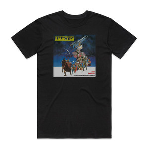 Stu Phillips Battlestar Galactica Album Cover T-Shirt Black Stu Phillips Battlestar Galactica Album Cover T-Shirt Black