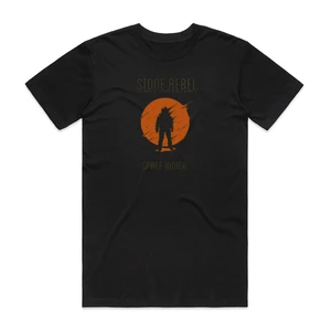 Stone Rebel Space Indigo Album Cover T-Shirt Black