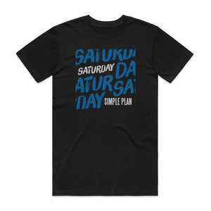 Simple Plan Saturday Album Cover T-Shirt Black Simple Plan Saturday Album Cover T-Shirt Black