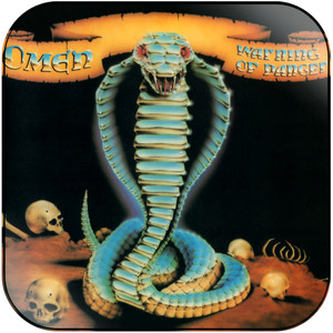 Omen Warning Of Danger Album Cover Sticker Omen Warning Of Danger Album Cover Sticker