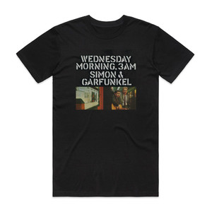 Simon and Garfunkel Wednesday Morning 3 Am Album Cover T-Shirt Black Simon and Garfunkel Wednesday Morning 3 Am Album Cover T-Shirt Black