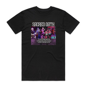 Sacred Oath Thunder Underground Live From Nyc Album Cover T-Shirt Black Sacred Oath Thunder Underground Live From Nyc Album Cover T-Shirt Black