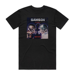 Samson Head Tactics Album Cover T-Shirt Black Samson Head Tactics Album Cover T-Shirt Black