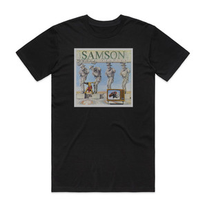 Samson Shock Tactics Album Cover T-Shirt Black Samson Shock Tactics Album Cover T-Shirt Black