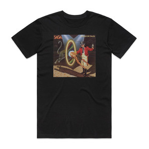 Saga Heads Or Tales Album Cover T-Shirt Black Saga Heads Or Tales Album Cover T-Shirt Black
