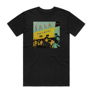 Saga Take A Chance Album Cover T-Shirt Black Saga Take A Chance Album Cover T-Shirt Black