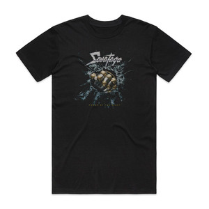 Savatage Power Of The Night Album Cover T-Shirt Black Savatage Power Of The Night Album Cover T-Shirt Black