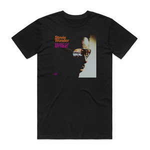 Stevie Wonder Music Of My Mind Album Cover T-Shirt Black Stevie Wonder Music Of My Mind Album Cover T-Shirt Black