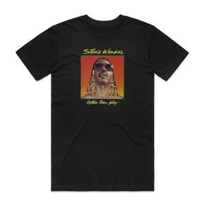 Stevie Wonder Hotter Than July Album Cover T-Shirt Black Stevie Wonder Hotter Than July Album Cover T-Shirt Black