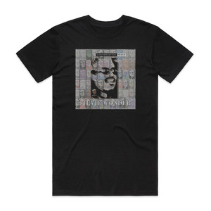 Stevie Wonder Conversation Peace Album Cover T-Shirt Black