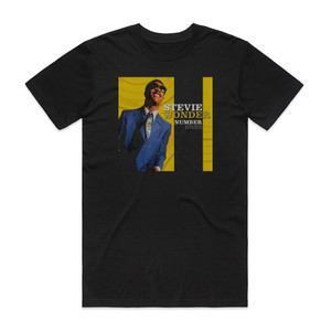 Stevie Wonder Number Ones 1 Album Cover T-Shirt Black Stevie Wonder Number Ones 1 Album Cover T-Shirt Black