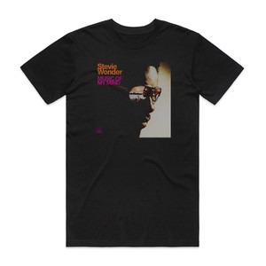 Stevie Wonder Music Of My Mind 1 Album Cover T-Shirt Black Stevie Wonder Music Of My Mind 1 Album Cover T-Shirt Black