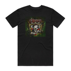 Saxon Live To Rock Album Cover T-Shirt Black Saxon Live To Rock Album Cover T-Shirt Black