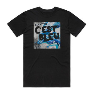 Scooter Cest Bleu Album Cover T-Shirt Black Scooter Cest Bleu Album Cover T-Shirt Black