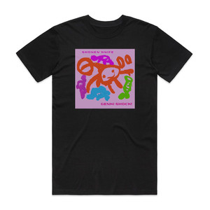 Shonen Knife Genki Shock Album Cover T-Shirt Black Shonen Knife Genki Shock Album Cover T-Shirt Black
