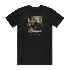 Sniper Trait Pour Trait Album Cover T-Shirt Black Sniper Trait Pour Trait Album Cover T-Shirt Black