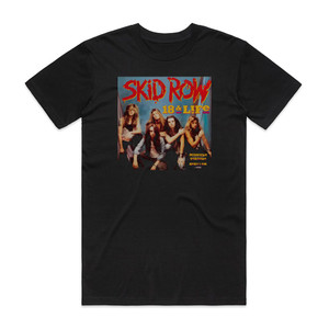 Skid Row 18 And Life 2 Album Cover T-Shirt Black Skid Row 18 And Life 2 Album Cover T-Shirt Black