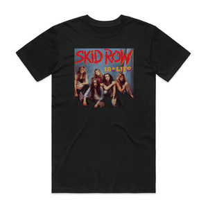 Skid Row 18 And Life Album Cover T-Shirt Black Skid Row 18 And Life Album Cover T-Shirt Black