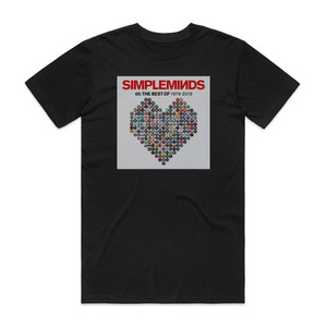 Simple Minds 40 The Best Of 19792019 Album Cover T-Shirt Black Simple Minds 40 The Best Of 19792019 Album Cover T-Shirt Black