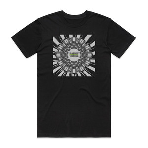 Sun Gods in Exile Black Light White Lines Album Cover T-Shirt Black Sun Gods in Exile Black Light White Lines Album Cover T-Shirt Black
